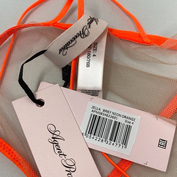 Agent Provocateur Zella Neon Orange Brief NWT - Picture 12 of 12